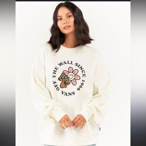 Vans White Graphic Sweatshirt